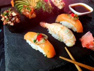 Sushi traditional food from Japan, Asia