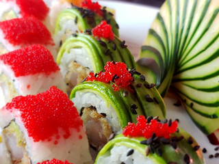 Sushi traditional food from Japan, Asia