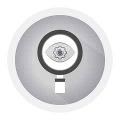 Analysis icon, vector illustration. Flat design style. Black and white icon