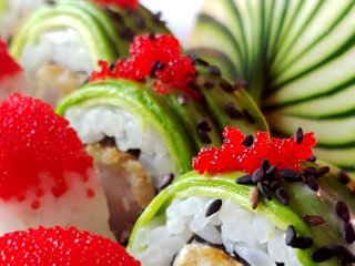 Sushi traditional food from Japan, Asia