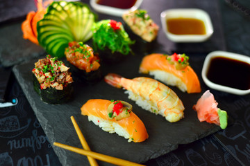 Sushi traditional food from Japan, Asia