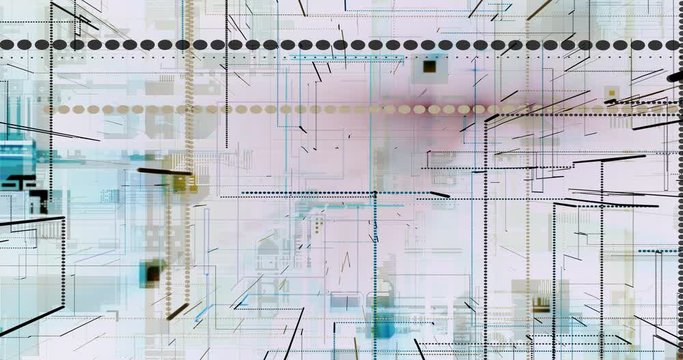 Light lines create motion on the screen