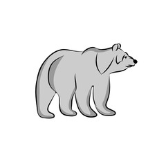 Bear icon. Vector concept illustration for design.
