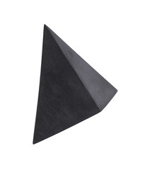 abstract futuristic black pyramidal geometric stone