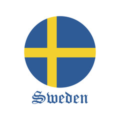 Flag National of Sweden icon vector