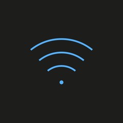 WIFI simple linear icon on white background, wifi. Editable stroke. internet connection. Can be used as a sticker, and much more. VECTOR. EPS 10