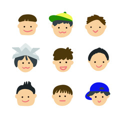 顔　ヘアスタイル　男の子　アイコン
