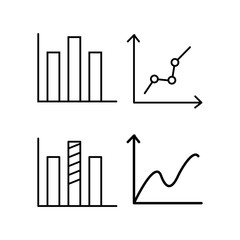 Graph icon vector