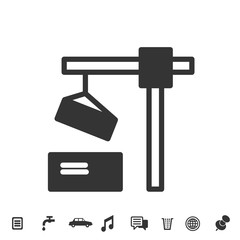 crane lifting icon vector illustration for website and graphic design symbol