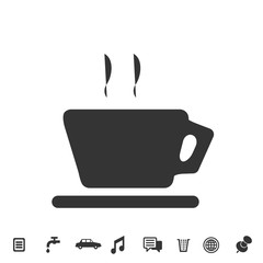 coffee cup icon vector illustration for website and graphic design symbol