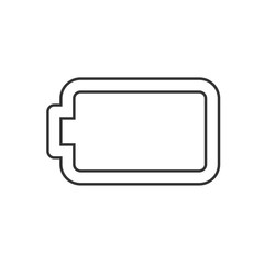 empty battery icon vector illustration for website and graphic design symbol