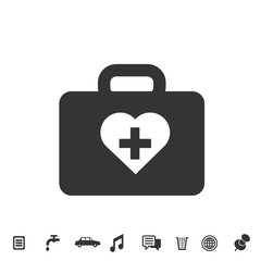 first aid kit box icon vector illustration for website and graphic design symbol