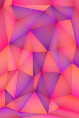 Multi-color geometric triangular low poly abstract background. Creative illustration in halftone style with gradient. Triangular pattern for your business design.
