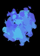 blue water colour spot