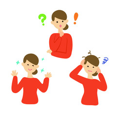 母親　ママ　表情　仕草　セット