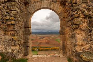 Gorzmaz fortress a very cloudy day in Soria