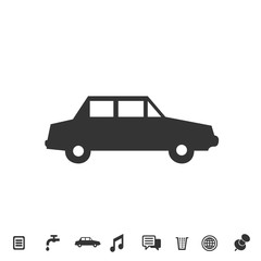 sedan car icon vector illustration for website and graphic design symbol