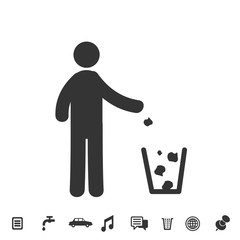 tidy man keep clean icon vector illustration for website and graphic design symbol