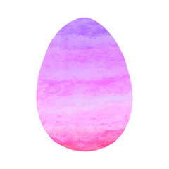Fototapeta premium Watercolor abstract egg. Easter elements, backgrounds and textures. Isolated, Hand drawn and carved