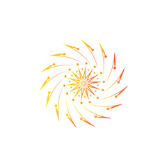 Firework vector icon illustration design template