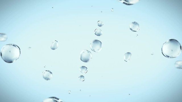 Beautiful Bubles Motion Loop with Alpha matte 4K.Realistic with Macro camera