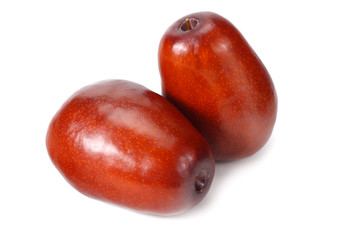 fresh date fruit isolated on white background. macro