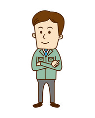 04_03_若者B_男性_腕組み