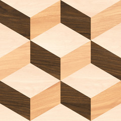 abstract home decorative parquet wooden wall and floor design background, 3D shape wooden background