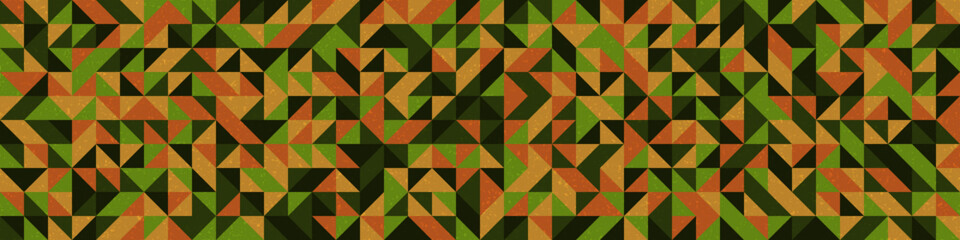 Obraz premium Seamless pattern with random colored triangles Generative Art background illustration