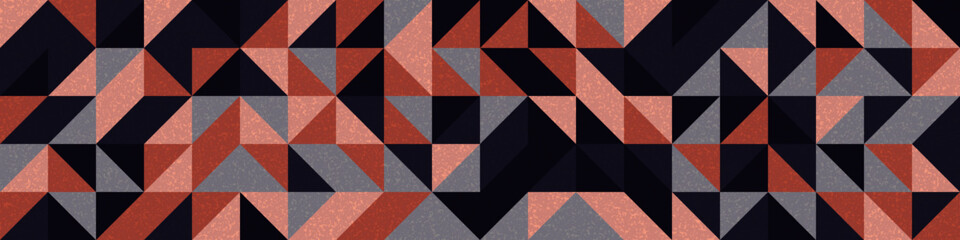 Seamless pattern with random colored triangles Generative Art background illustration