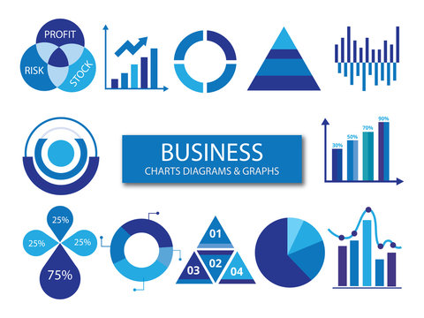 Business infographic concept - vector set of infographic elements in flat design style for presentation, booklet, website etc. Big set of Infographics.