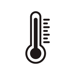 Thermometer icon in trendy line style design. Vector graphic illustration. Suitable for website design, logo, app, and ui. Editable vector stroke. EPS 10.