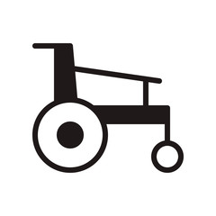 Wheelchair icon in trendy flat style design. Vector graphic illustration. Wheelchair symbol for website design, logo, and ui. Editable vector. EPS 10.