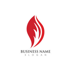 Fire flame Logo Template vector icon Oil, gas and energy logo concept