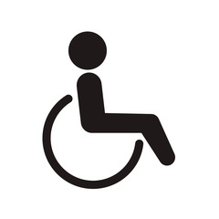 Disabled icon in trendy outline style design. Vector graphic illustration. Disabled icon for website design, logo, app, and ui. Editable vector stroke. EPS 10.