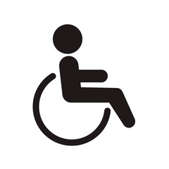 Disabled icon in trendy outline style design. Vector graphic illustration. Disabled icon for website design, logo, app, and ui. Editable vector stroke. EPS 10.