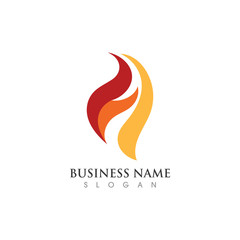 Fototapeta premium Fire flame Logo Template vector icon Oil, gas and energy logo concept