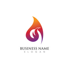 Fire flame Logo Template vector icon Oil, gas and energy logo concept