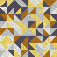 Seamless pattern with random colored triangles Generative Art background illustration