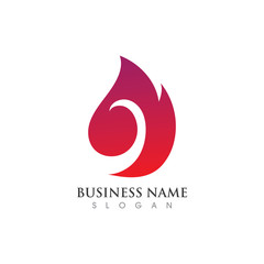 Obraz premium Fire flame Logo Template vector icon Oil, gas and energy logo concept
