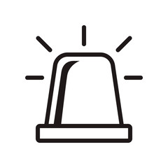 Fototapeta premium Siren icon in trendy outline style design. Vector graphic illustration. Suitable for website design, logo, app, and ui. Editable vector stroke. EPS 10.