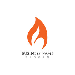 Fire flame Logo Template vector icon Oil, gas and energy logo concept