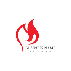 Fire flame Logo Template vector icon Oil, gas and energy logo concept