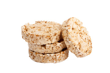 Handmade oat cookies with sesame and different seeds, isolated