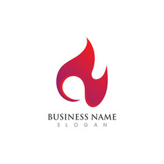 Fire flame Logo Template vector icon Oil, gas and energy logo concept