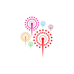 Firework vector icon illustration design template