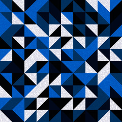 Seamless pattern with random colored triangles Generative Art background illustration