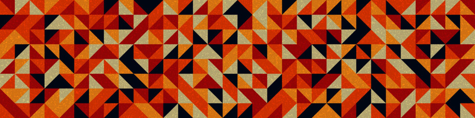 Seamless pattern with random colored triangles Generative Art background illustration