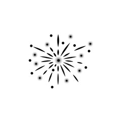 Firework vector icon illustration design template