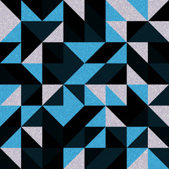 Seamless pattern with random colored triangles Generative Art background illustration